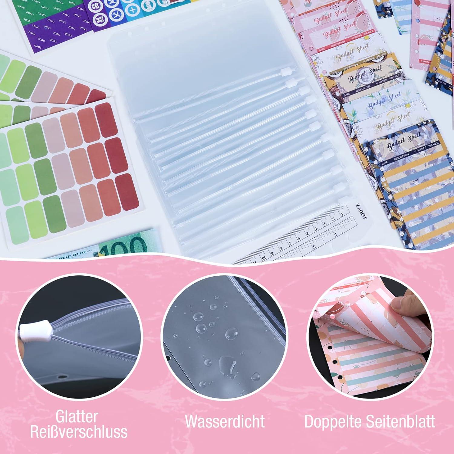 Budget Planner A6 Binder Geld Spartbuch Haushaltsbuch Umschlagmethode