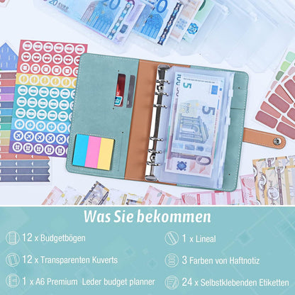 Budget Planner Binder | ANYUKE Geldumschläge Sparbuch A6