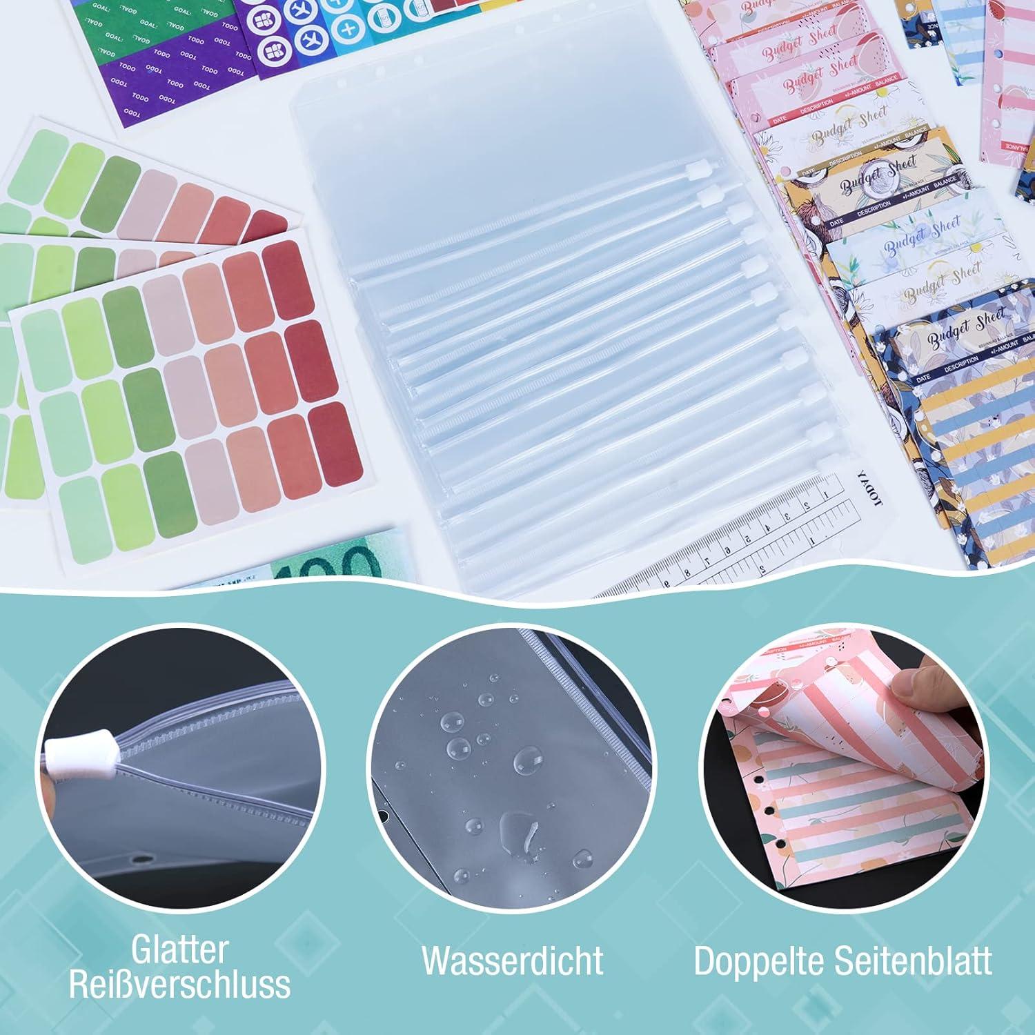 Budget Planner Binder Sparbuch A6 Organizer mit Reißverschluss