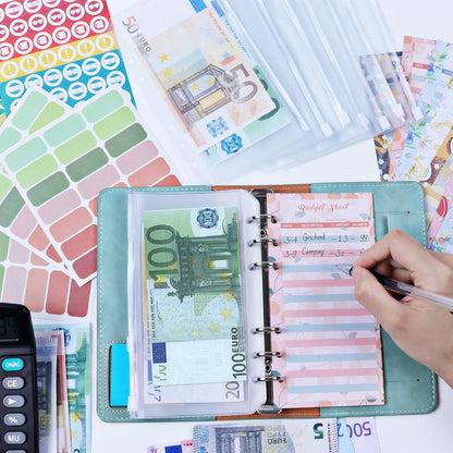 Budget Planner Binder Geldumschläge A6 Sparbuch Organizer Cash