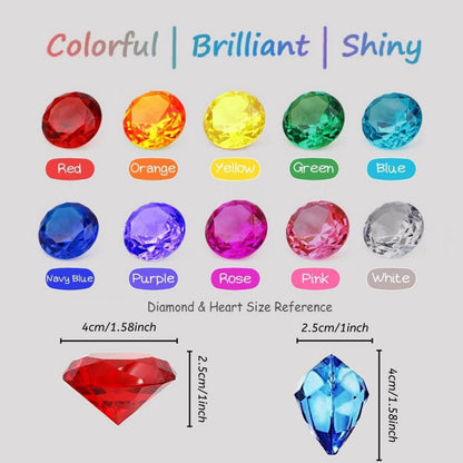 Kinder Diamant Acryl Edelstein Spielzeug 20 Stück 4cm
