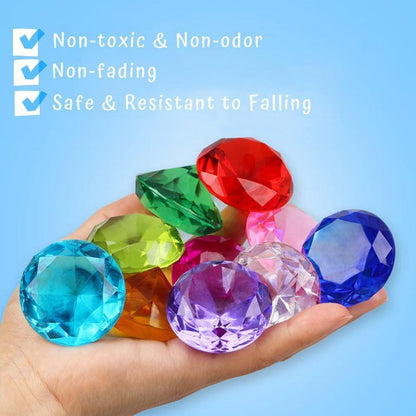 Kinder Diamant Acryl Edelstein Spielzeug 20 Stück 4cm Piraten-Schatzsuche Ostereier-Füller Tauchlehrer Partei Geburtstags-Weihnachts-Osterpreise