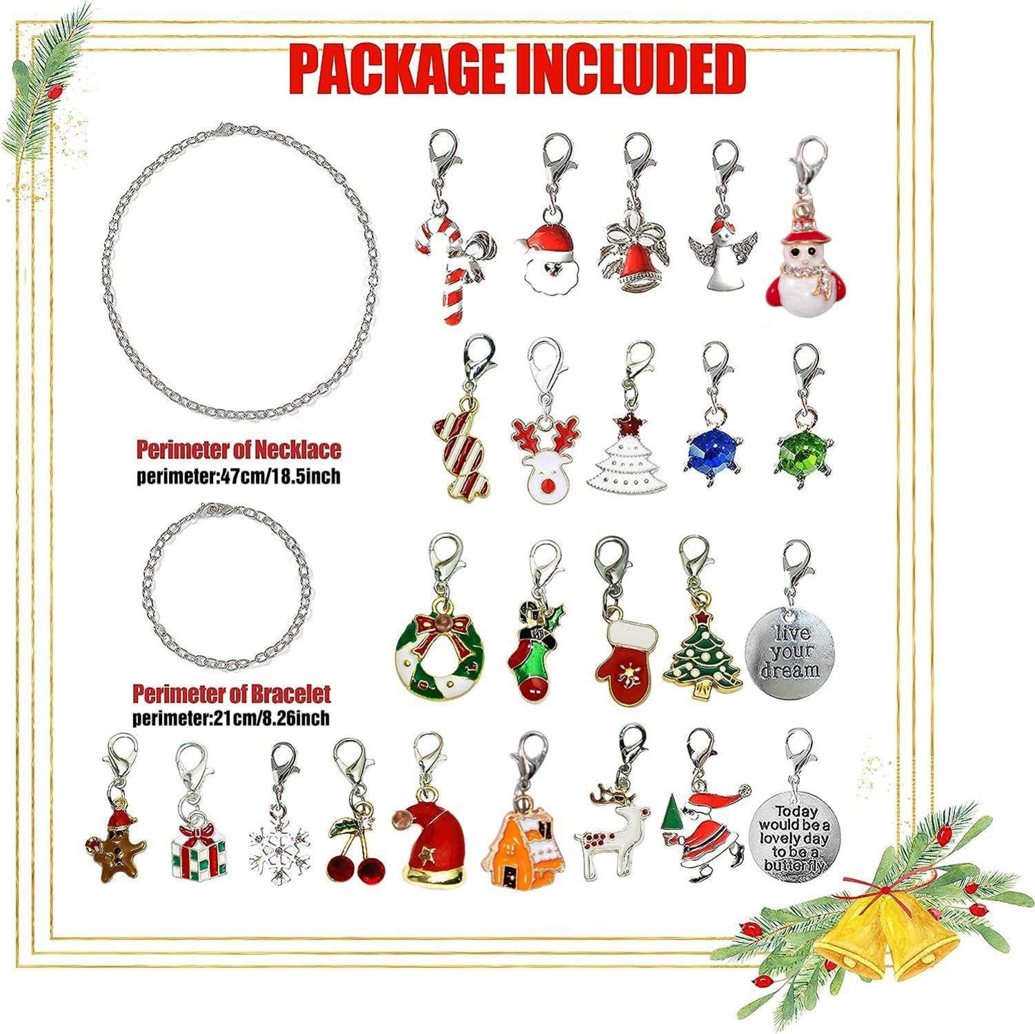 Adventskalender für Mädchen Teenager DIY Weihnachtsschmuck Rot