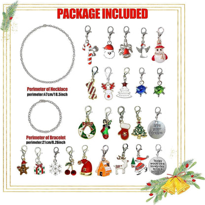 Adventskalender für Mädchen Teenager DIY Weihnachtsschmuck Rot