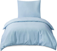 Bettwäsche-Set Mikrofaser Blau 155x220cm Weich & Bügelfrei