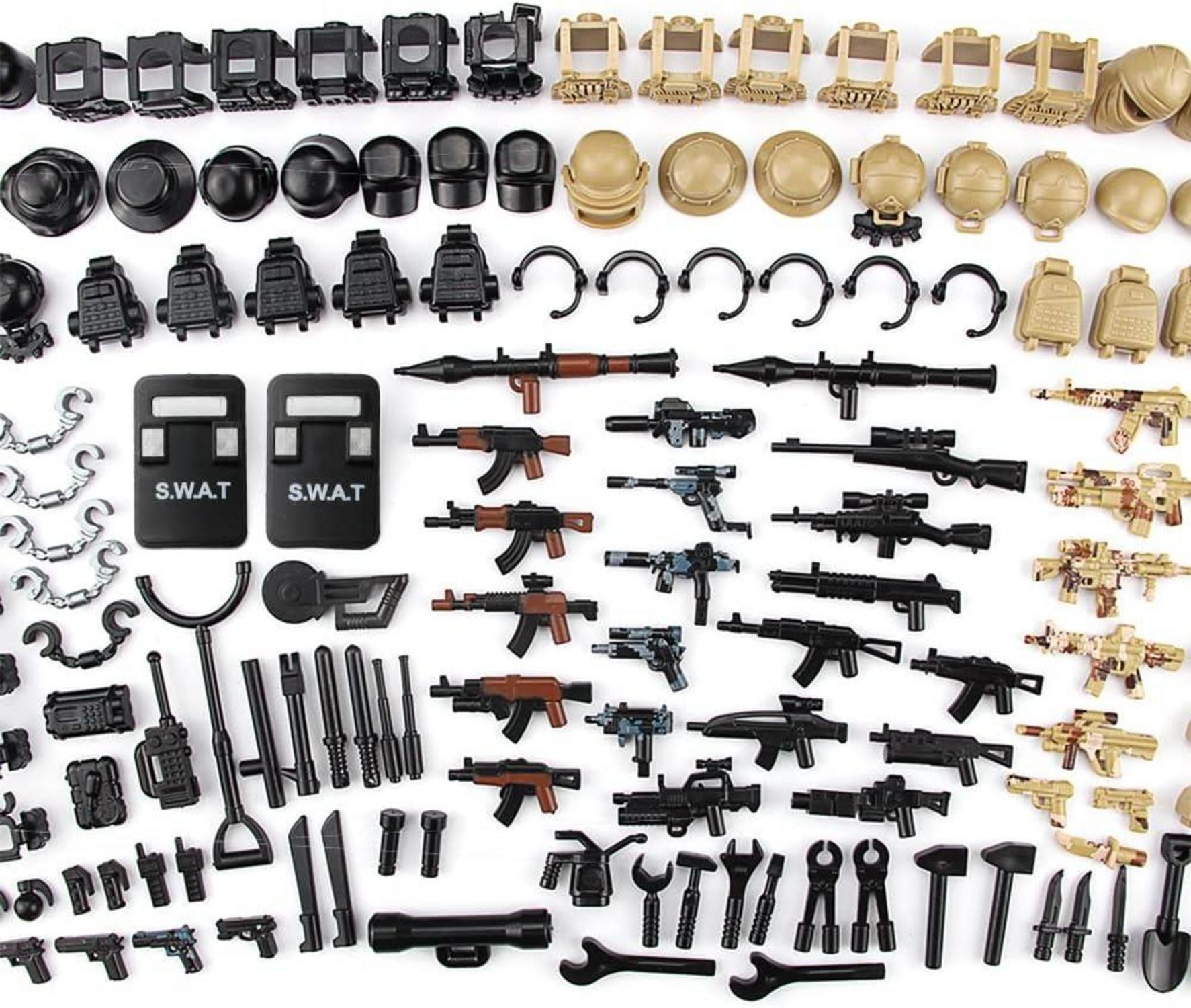 Militär Waffen Set SWAT Polizei Armee Spielzeug Soldat Figuren