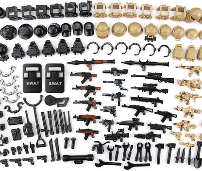 Militär Waffen Set SWAT Polizei Armee Spielzeug Soldat Figuren