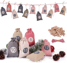 Adventskalender zum Selbst Befüllen Stoffsäckchen Bastelset 24 Muster