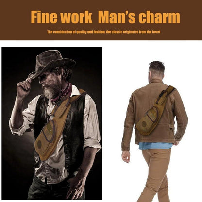 Brusttasche Herren Canvas Crossbag Sling Rucksack Schulterrucksack