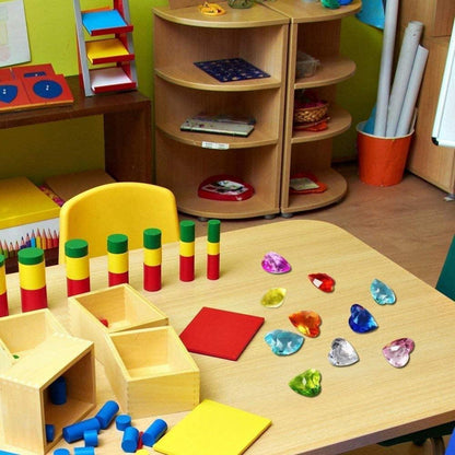 NLR Große Acryl Edelstein Spielzeug 20 Stück Herzform 4cm für Kinder Schatzsuche Ostern Partygeschenk