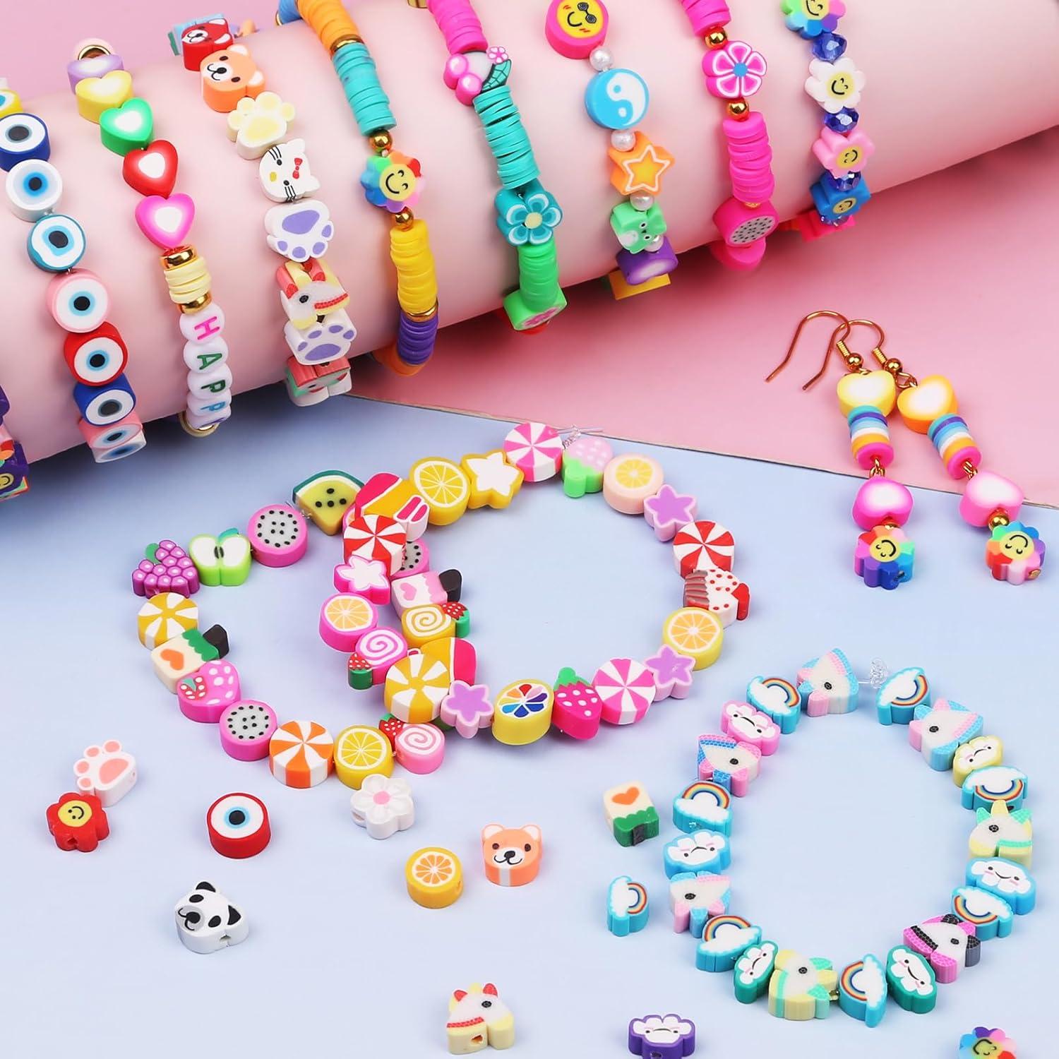 Polymer Clay Perlen Set für Kinder: 403 Stück, 120+ Muster - Schmuck