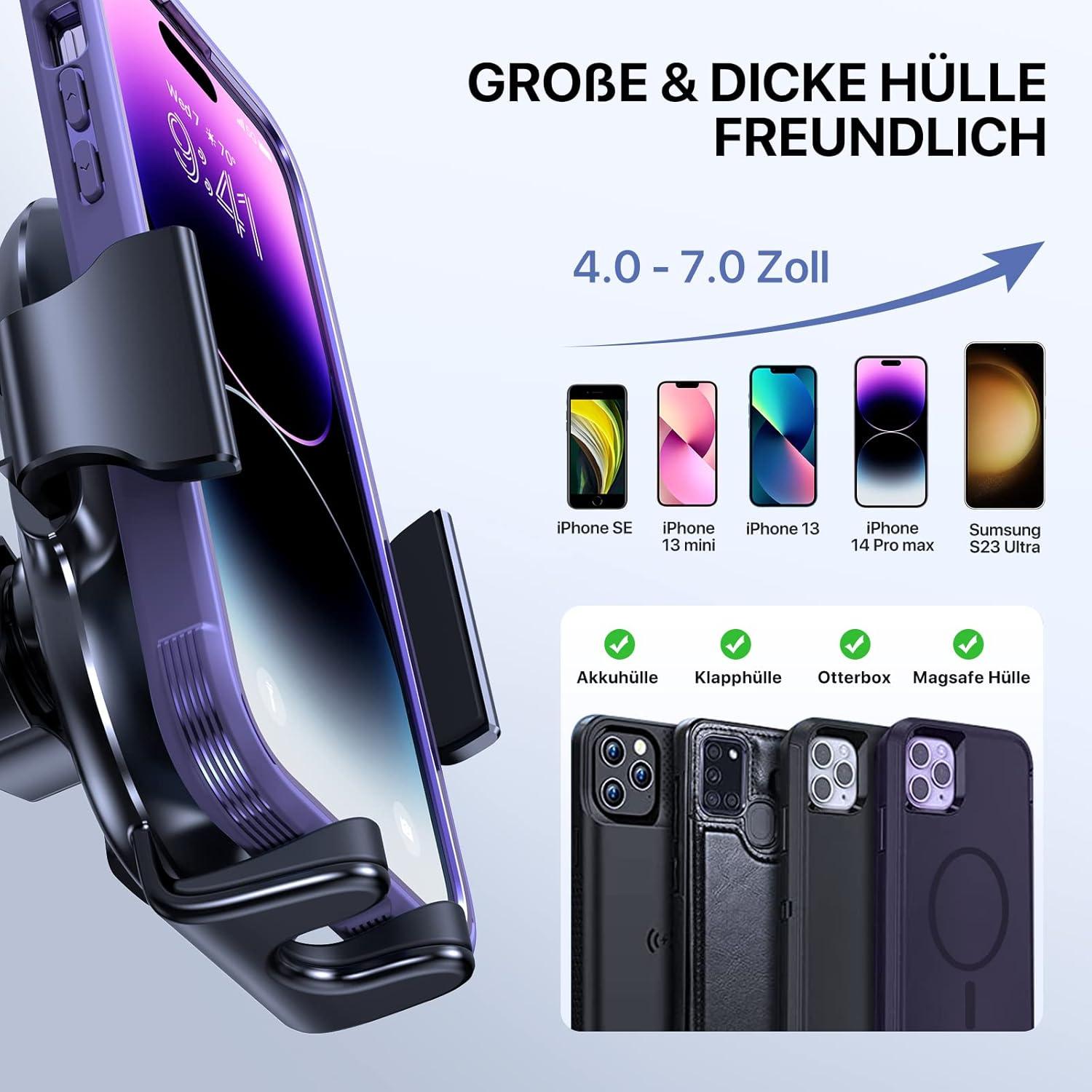 KFZ Handyhalterung Auto Lüftung Smartphone Halter 360° für