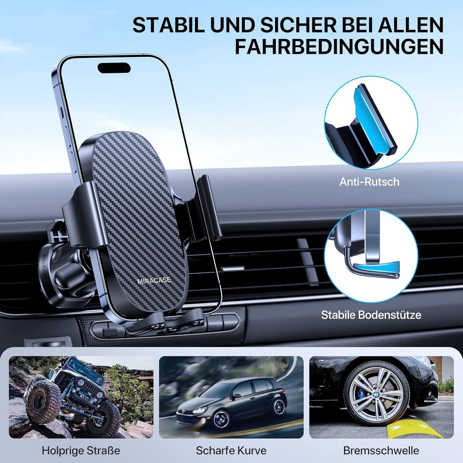 Handyhalterung Auto KFZ Lüftung Smartphone Halterung 360° Drehbar
