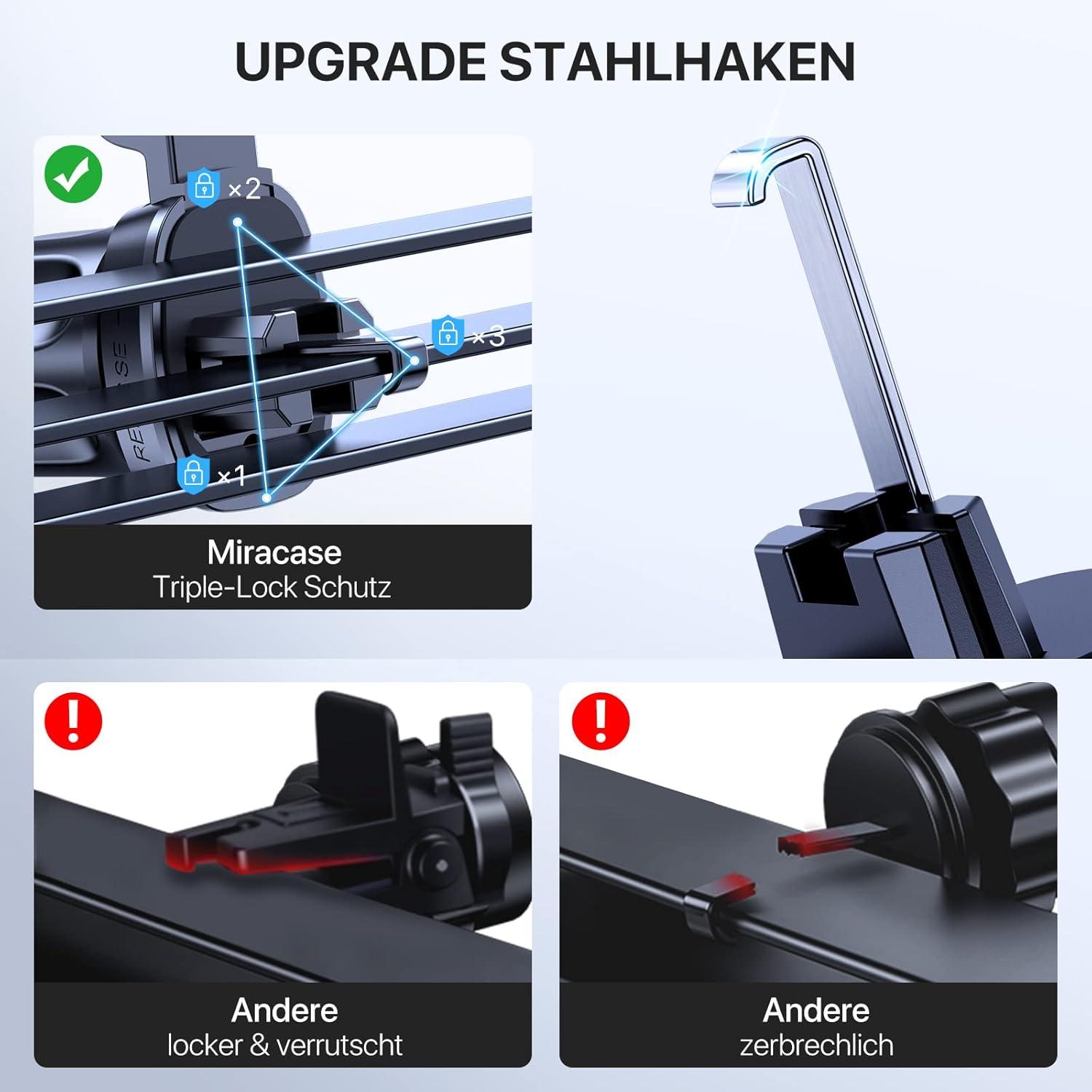 Miracase Auto Handyhalter Lüftung KFZ Smartphone Halter 360° drehbar iOS Android