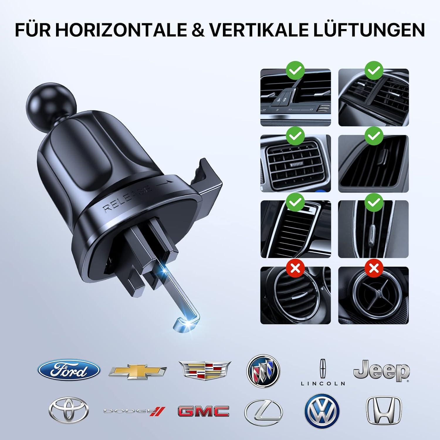 Handyhalterung Auto Lüftung KFZ Smartphone Halter iPhone Samsung