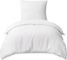 Bettwäsche Set Weiß 155x220cm Mikrofaser Reißverschluss