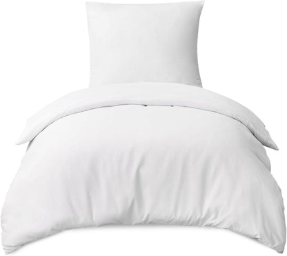 Bettwäsche Set Weiß 155x220cm Mikrofaser Reißverschluss