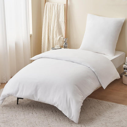 Bettwäsche Set Weiß 155x220cm Mikrofaser Reißverschluss