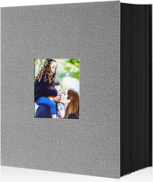 Fotobuch 10x15cm Leinen 1000 Fotos XXL Einsteckalbum Grau