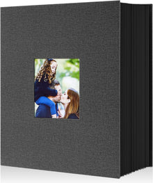 Fotoalbum 10x15 Schwarz Leinen XXL Einsteckalbum 1000 Fotos