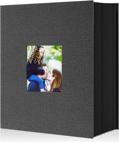 Fotoalbum 10x15 Schwarz Leinen XXL Einsteckalbum 1000 Fotos