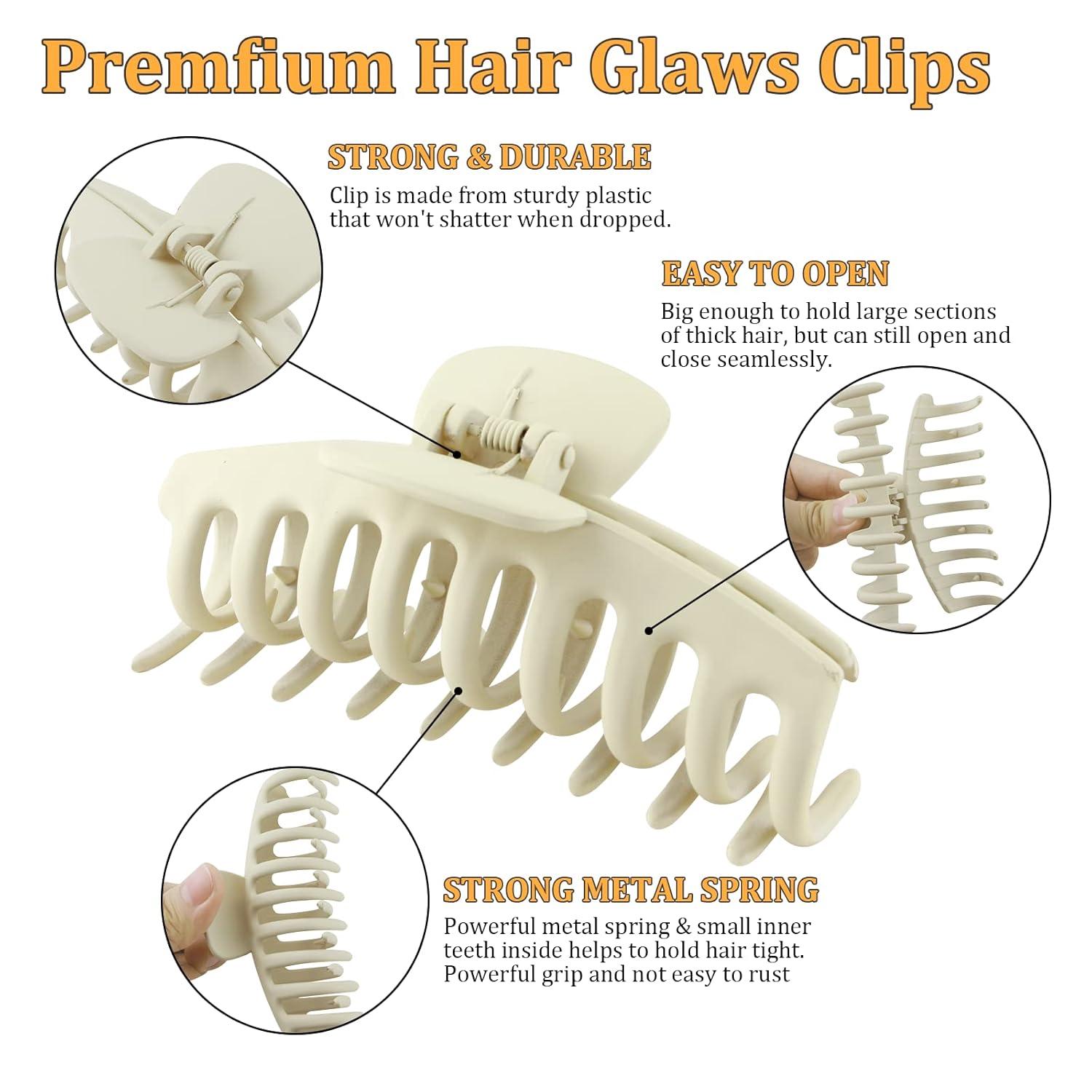 Haarklammer für Damen und Mädchen, 8er Set, Große Rutschfeste Haarspange