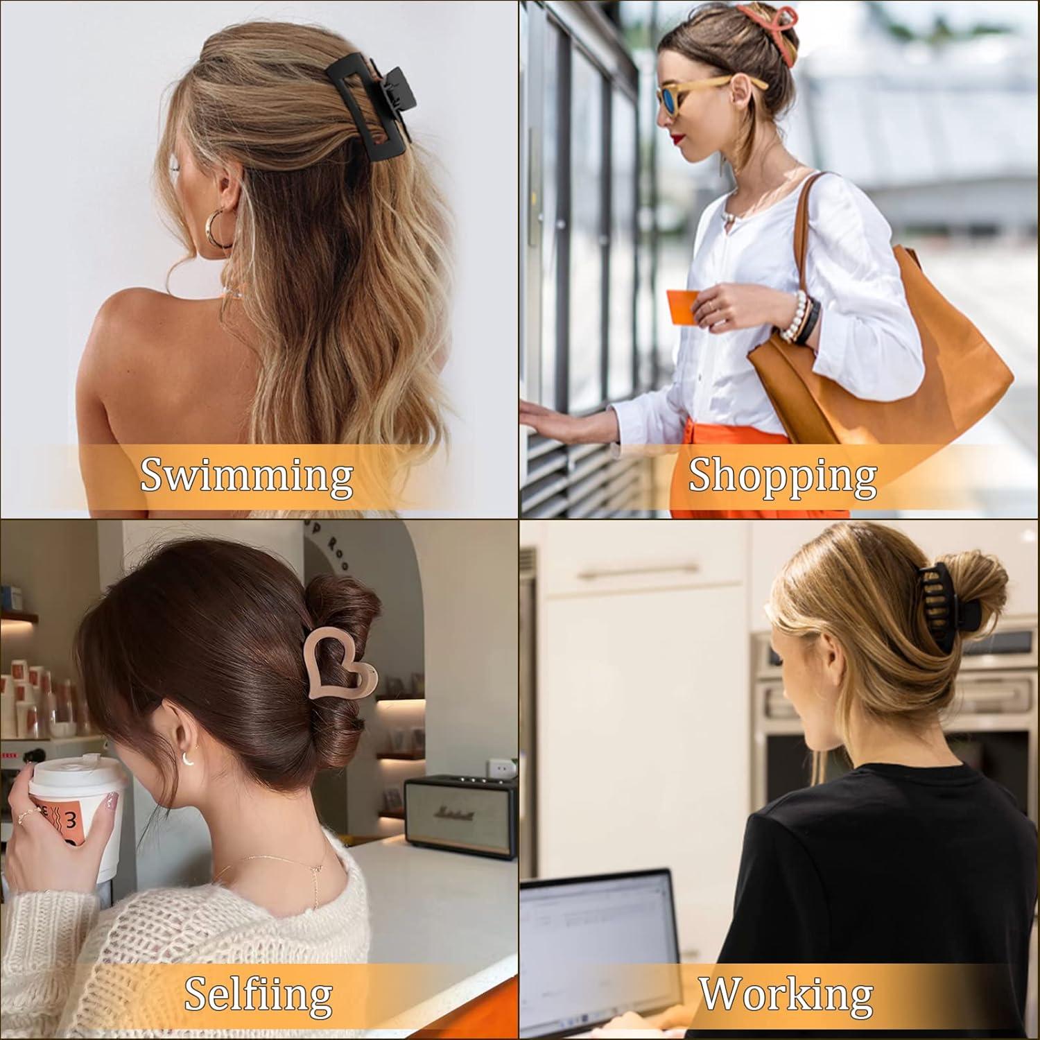 Haarklammer Set 8 Stück Damen Mädchen Haarschmuck Dickes Haar Groß Rutschfest