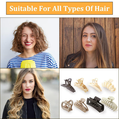 Haarklammer Set 8 Stück Damen Mädchen Haarschmuck Dickes Haar Groß Rutschfest