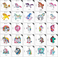 25er Set Kinder Bügelbilder Aufnäher Patches Einhorn Mädchen