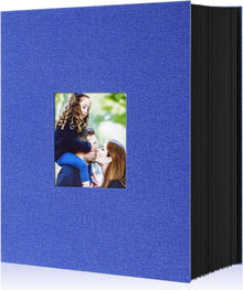 XXL Fotoalbum Leinen Einsteckalbum 1000 Fotos 10x15 Blau