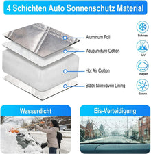 Karvipark Frontscheibenabdeckung Auto Sonnenschutz Magneten