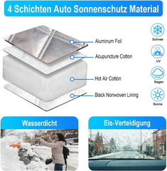 Karvipark Frontscheibenabdeckung Auto Sonnenschutz Magneten