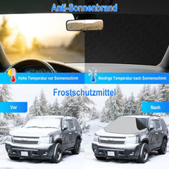 Karvipark Frontscheibenabdeckung Sommer/Winter Sonnenschutz Auto Magneten 155×124 cm