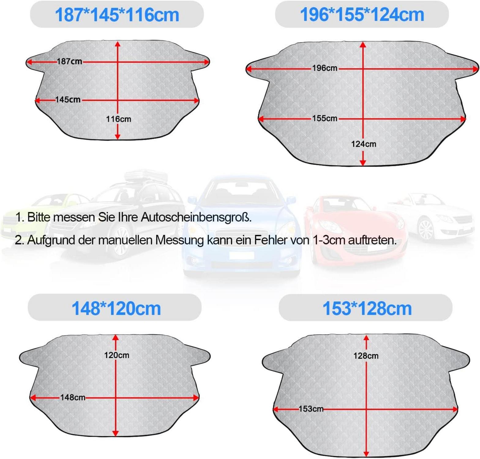 Autoscheibenabdeckung Karvipark Sommer Winter Sonnenschutz Magnet 155x124cm