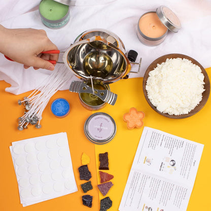 XL Kerzen Selber Machen Set Schmelztopf 200 Dochte 8 Farben