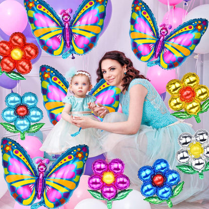 Schmetterlings Luftballons Geburtstag Mädchen Kinder Set