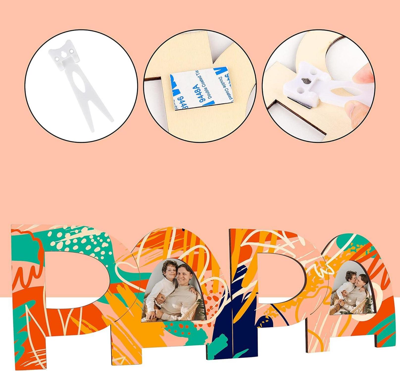 Holz Bilderrahmen Papa Geschenk Geburtstag Weihnachten Vater von Tochter