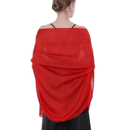 Stola Damen Festlich Schultertuch Abendkleid Sommer Rot