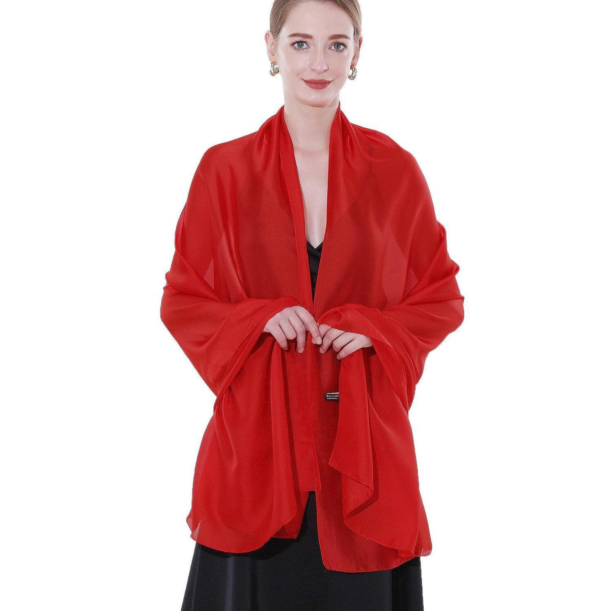 Stola Damen Festlich Schultertuch Abendkleid Sommer Rot