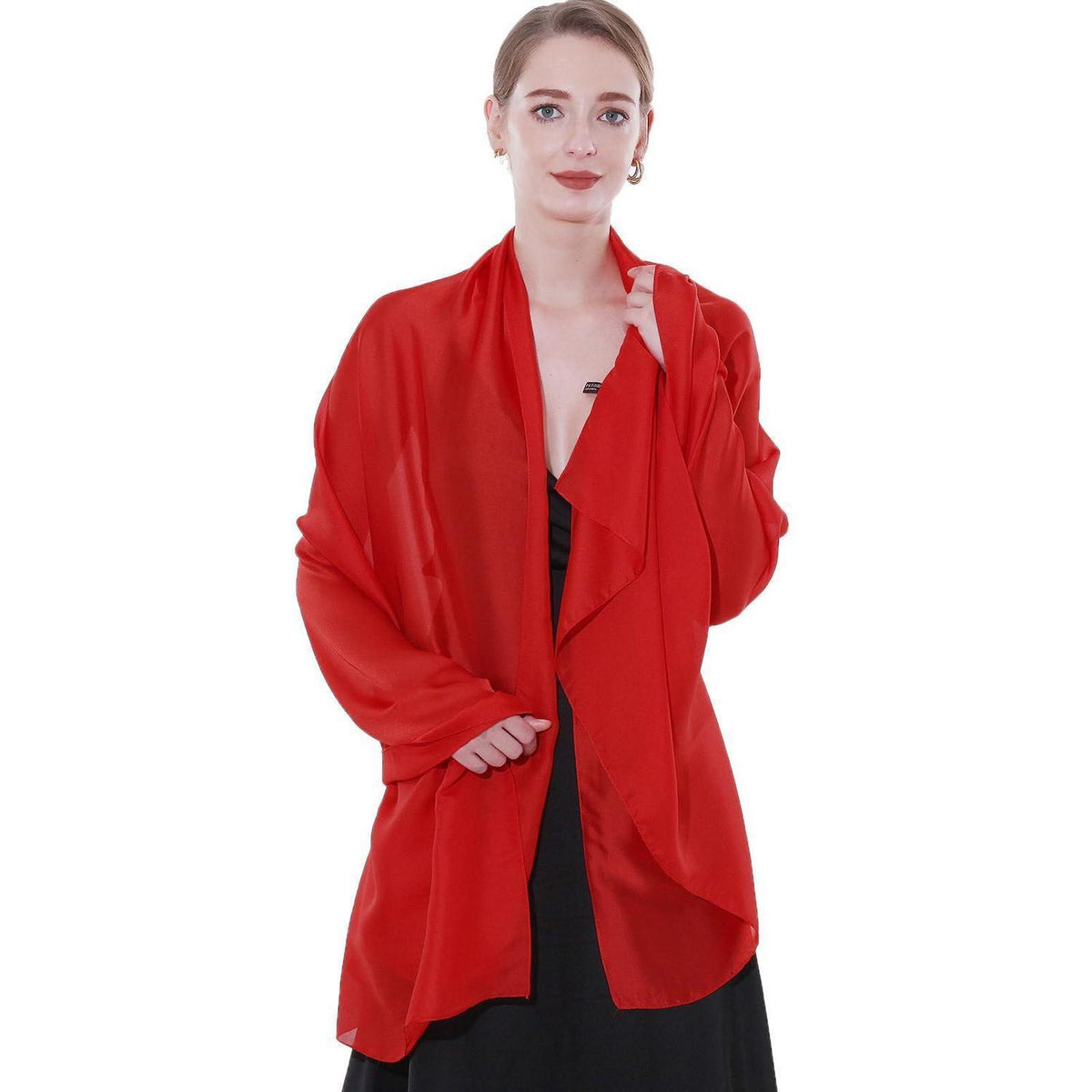 Stola Damen Festlich Schultertuch Abendkleid Sommer Rot