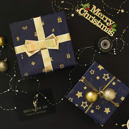 Recycelbares Weihnachtsgeschenkpapier, 10 Blatt, 6 Designs - 100 x 43