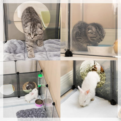 Laufstall für Kleintiere mit Spielloch-Design 156x65x42cm