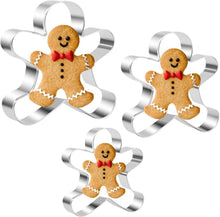 3-teiliges Lebkuchenmann Ausstechformen-Set Edelstahl