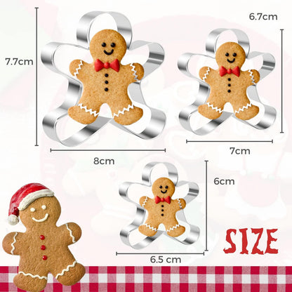 Lebkuchenmann Ausstechformen-Set Edelstahl Backen Weihnachtsgebäck