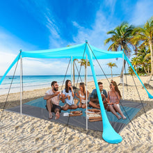 Strandzelt Sonnensegel UV-Schutz riggoo Outdoor Schatten 3x3m