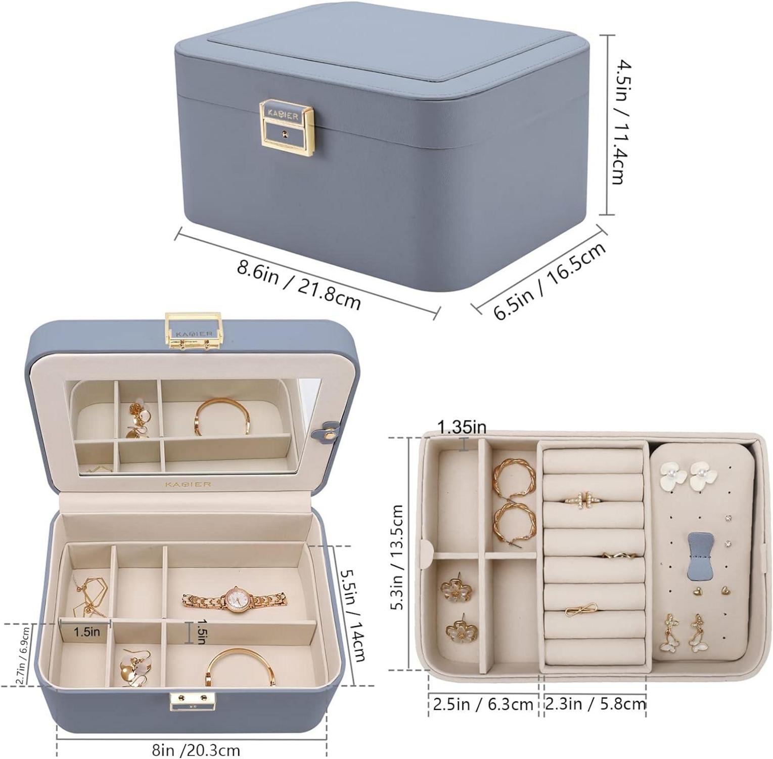 Schmuckkästchen mit Spiegel, Große Schmuckschatulle für