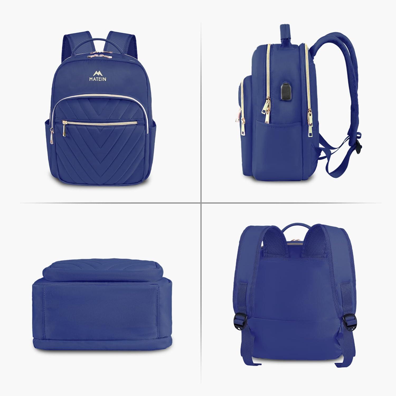 Mini Damen Rucksack Blau Organizer Diebstahlsicher Wasserdicht Cityrucksack