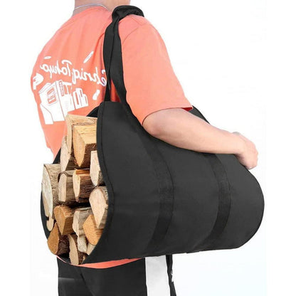 Kaminholztasche aus Segeltuch – Robuste Brennholztasche