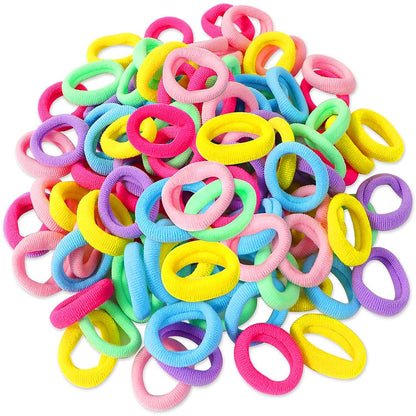 100 Stück Mini Haargummis Mädchen Haargummi Elastisch Baby Zopfgummi