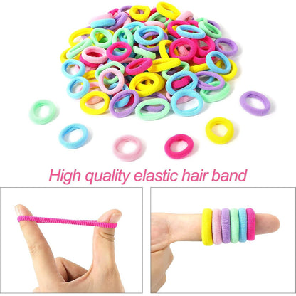 100 Stück Mini Haargummis Mädchen Haargummi Elastisch Baby Zopfgummi